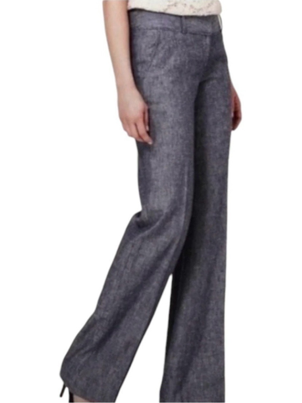 LOFT Wide-Leg Marisa Pants in Charcoal